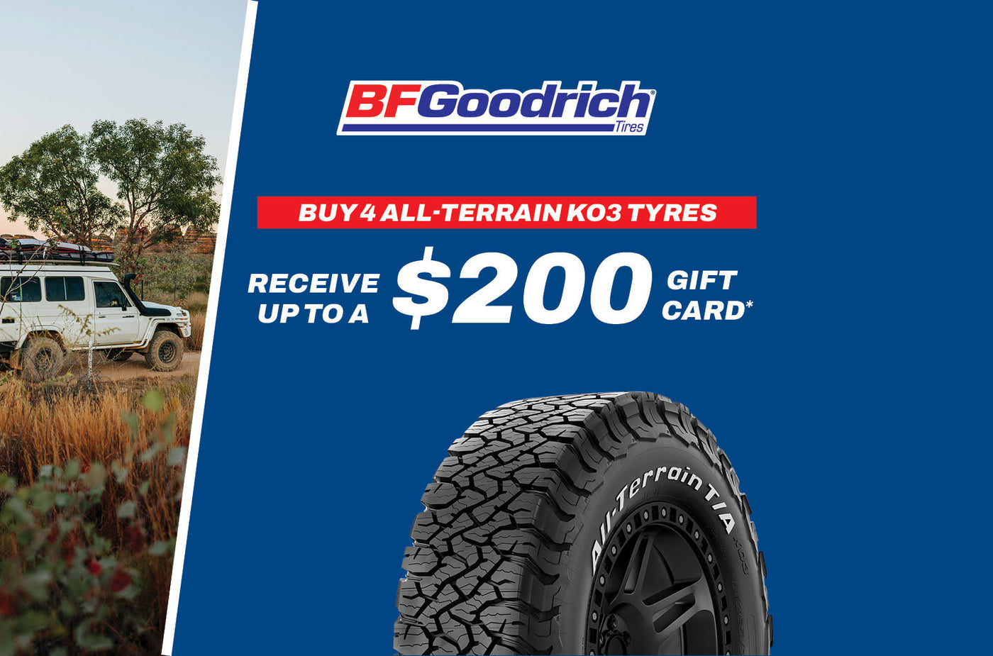 BFGoodrich up to $200 gift card