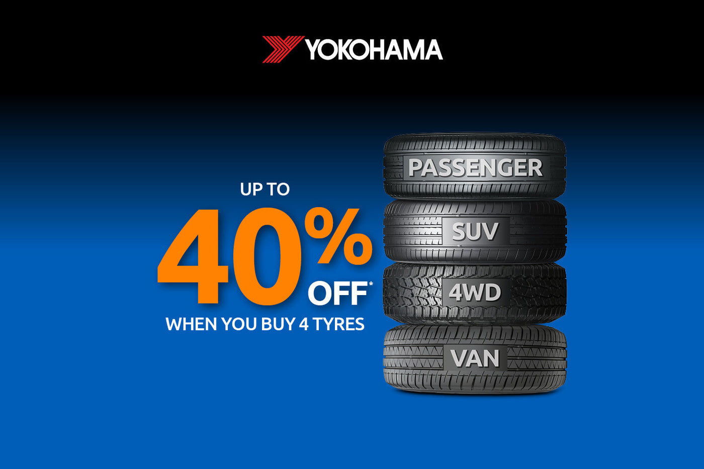 Yokohama up to 40% off special