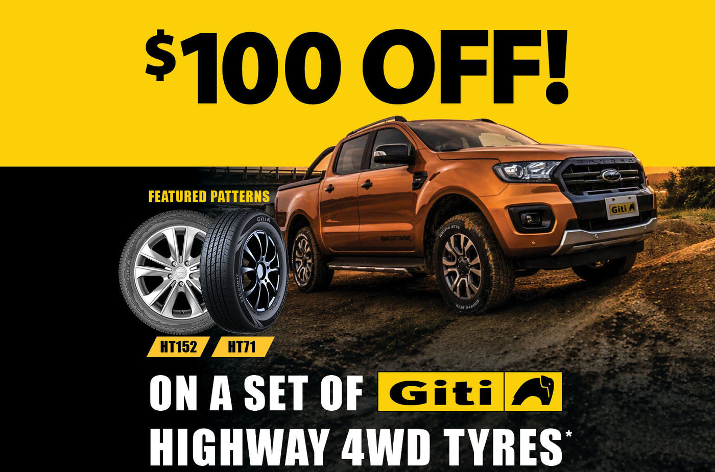 Giti tyres $100 off